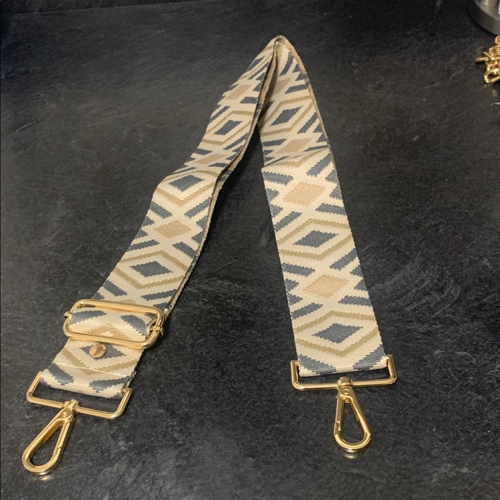 Stylish Geometric Patterned Bag Strap - image 1